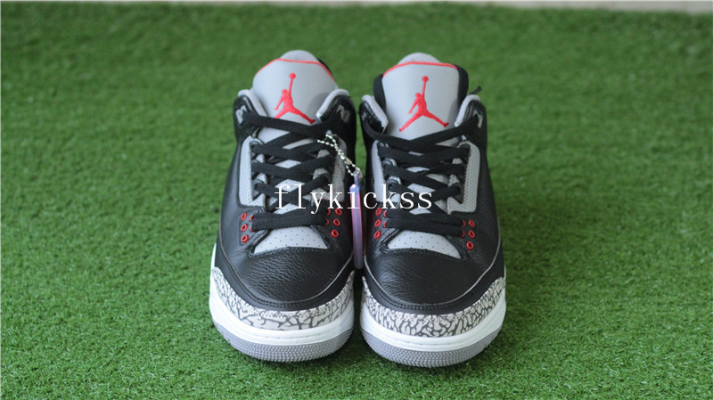 Authentic Air Jordan 3 Retro Black Cements Nike Bottom